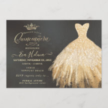 Quinceañera , Glitters Gown, Faux Gold