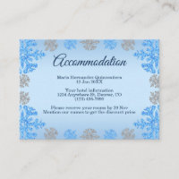 Quinceañera Ice Blue Silver Winter Snowflake