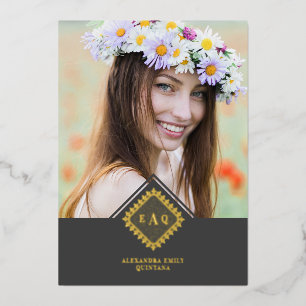 Quinceañera Initials Ornamental Lace Sophisticated