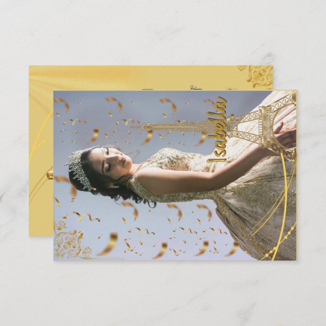 Quinceanera Invitation (Front/Back)