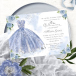 Quinceanera Invitation Bilingual Light Blue Gown<br><div class="desc">Quinceanera Invitation Bilingual Light Blue Gown</div>