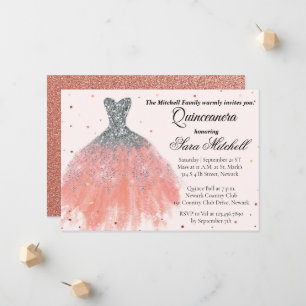 Quinceanera Invitation, Birthday Invite for sweet