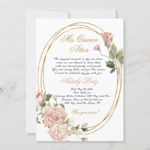 Quinceanera invitation in English