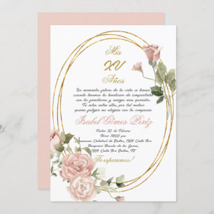 Quinceanera invitation in Spanish