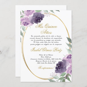 Quinceanera invitation in Spanish