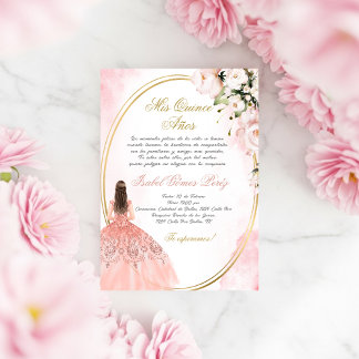 Quinceanera invitation in Spanish