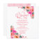 Quinceanera Invitations Spanish Hot Pink Floral
