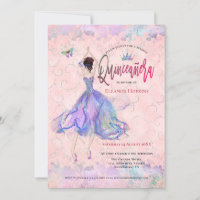 Quinceanera Iridescent Blush Pink Dancing Girl