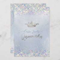 Quinceanera Iridescent Confetti+Princess Crown