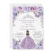 Quinceañera Lilac Purple Flowers Butterflies Crown