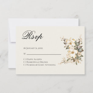 Quinceanera Magnolia Reply RSVP Card