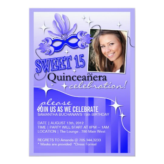 QUINCEANERA MASQUERADE INVITATION