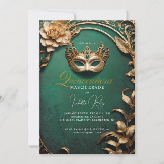 Quinceañera masquerade invitation