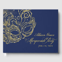 Quinceanera Masquerade Party Gold Blue
