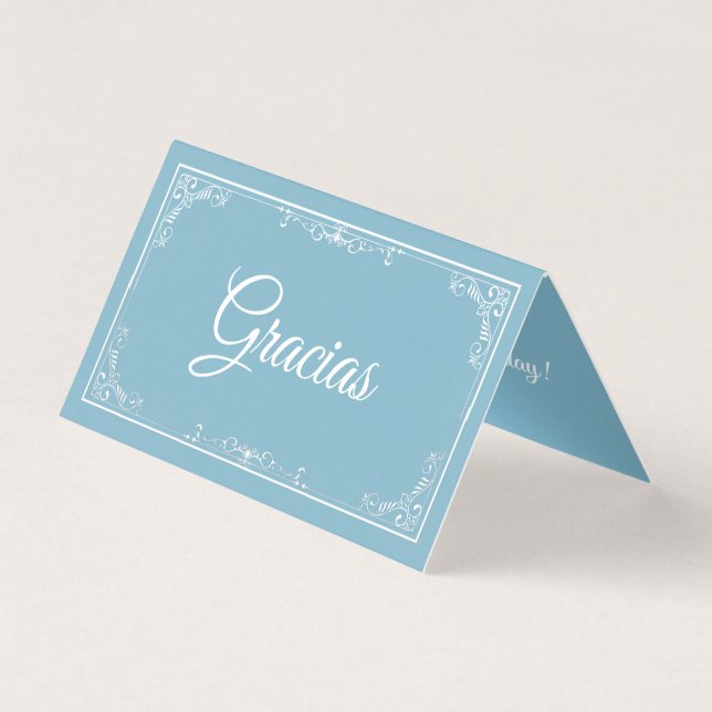 Quinceañera Mini Thank You Cards for Guest Tables (Front)