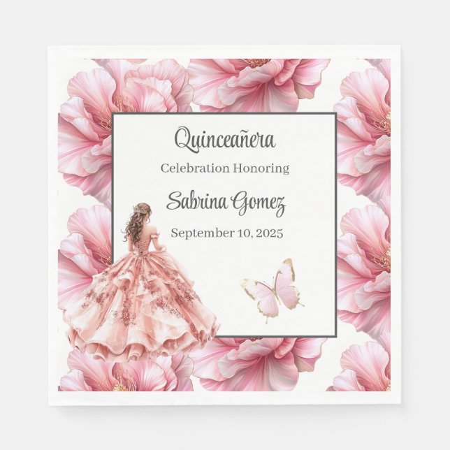 Quinceanera Napkin (Front)