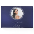 Quinceanera navy blue silver photo glamourous