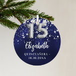 Quinceanera navy blue silver stars<br><div class="desc">A navy blue background colour with faux silver stars. The blue colour is uneven.  Add your s,  text/date</div>