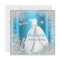 Quinceanera Party Blue Silver Winter Snowflakes