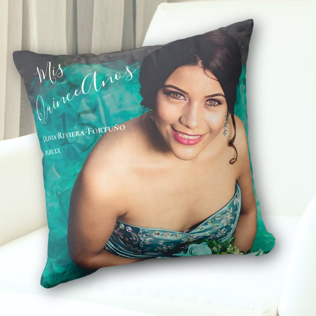 Quinceanera Personalised Mis Quince Anos Photo Cushion (Creator Uploaded)