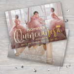 Quinceañera Photo Collage Modern Script Keepsake Guest Book<br><div class="desc">Add a stylish personalised touch to Quinceañera decorations with a modern photo collage gold foil guest book. The pictures and all wording on this template are simple to customise, including message from parents on back. The interior pages can be lined or blank for use as a scrapbook, notebook or journal....</div>