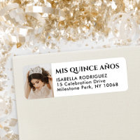 Quinceañera Photo Mis Quince Años Return Address