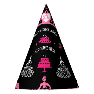 Quinceanera Pink Crown Party Hat