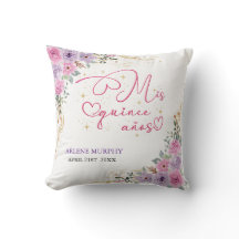 QUINCEANERA PINK ELEGANT FLORAL GLITTER
