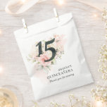 Quinceanera Pink Floral 15th Birthday Blush Rustic Favour Bags<br><div class="desc">Quinceanera Pink Floral 15th Birthday Blush Rustic Favour Bag. Rustic floral greenery and pink rose foliage. The template that can be easily edited and the text replaced with your own details by clicking the "Personalise" button. For further customisation, please click the "Customise Further" link and use our design tool to...</div>