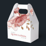 Quinceanera Pink Floral Botanical 15th Birthday Favour Box<br><div class="desc">Set of pink roses rustic floral favour boxed you can easily customise by clicking the "Personalise" button. Perfect for saying thank you to the guests who showed up to celebrate the special day with you</div>
