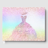 Quinceanera Princess Glitter Gown Cotton Candy