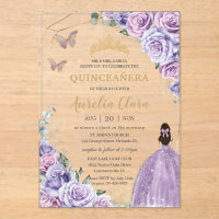 Quinceañera Purple Lavender Lilac Floral Princess