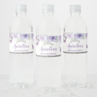 Quinceañera Purple Lilac Floral Birthday Favour
