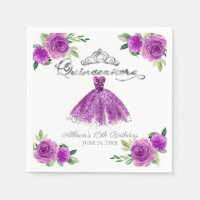 Quinceanera Purple Watercolor Gown Floral