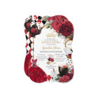 Quinceañera Red Roses Floral Alice in Wonderland