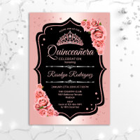 Quinceanera - Rose Gold Black