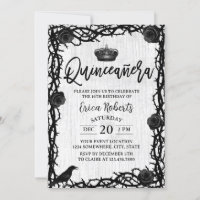 Quinceanera Rose Thorn Dark Fairy Tale Birthday