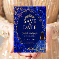 Quinceanera Royal Blue Gold