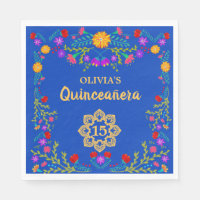 Quinceanera Royal Blue Mexican Fiesta Birthday