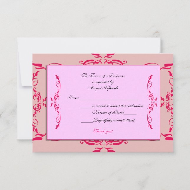 Quinceanera RSVP Card (Front)
