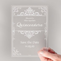 Quinceañera - Save the Date Light Blue Elegant