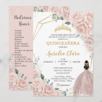 Quinceañera Soft Blush Floral 15 Años Padrinos