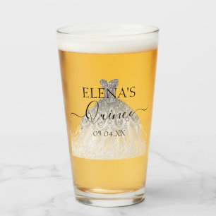 Quinceañera Tall Glass Party Favour Personalised 