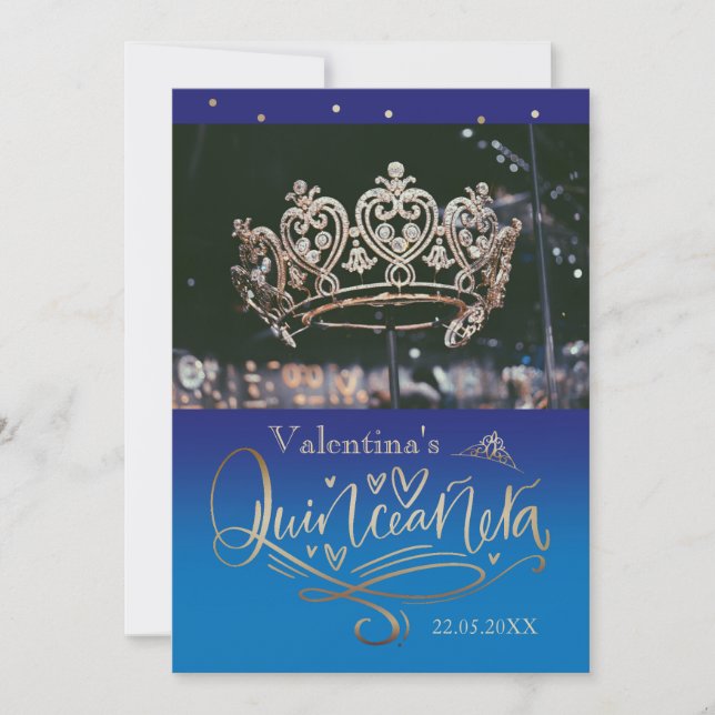 Quinceañera thank you card template (Front)