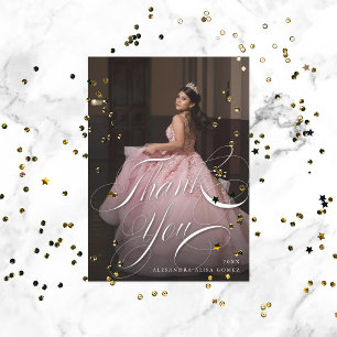 Quinceanera Thank You Photo Card