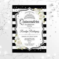 Quinceanera - White Black Silver