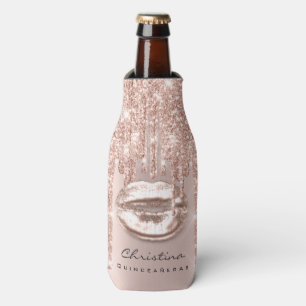 Quinceañeras Sweet 16th 15th Bridal Sparkly Kiss Bottle Cooler
