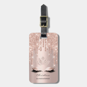 Quinceañeras Sweet 16th Bridal Sparkly Diamod Drip Luggage Tag