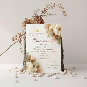 Quincenera Invitation in Spanish Boho