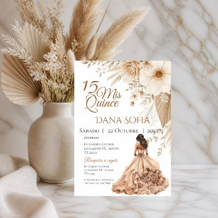Quincenera Invitation in Spanish Boho
